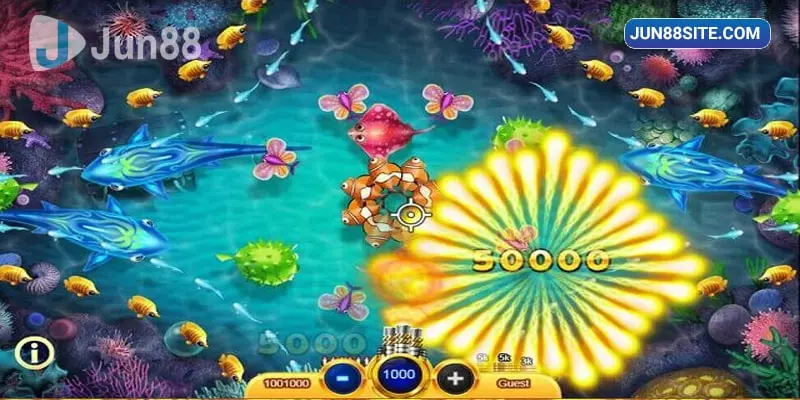 Chơi game bắn cá dễ thắng với chiến thuật bắn khi cá ra khỏi bàn